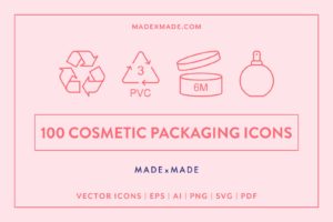 made x made icons cosmetic packaging