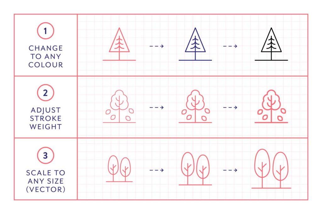 Tree Icons - Made x Made