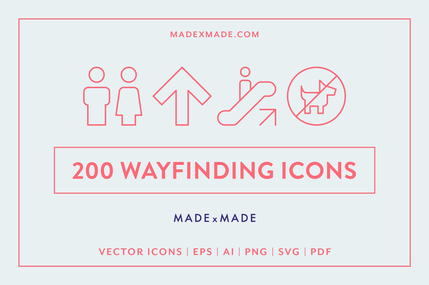 made x made icons wayfinding cover – icons for signage, transport, navigation, accessibility, people, public spaces, amenities