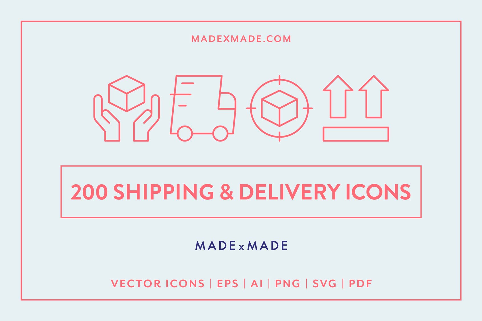 made x made icons shipping delivery