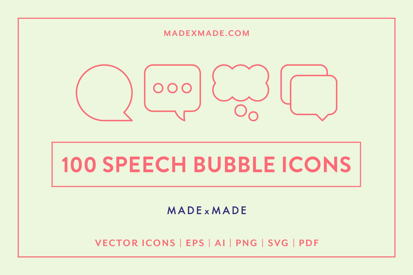 made x made icons speech bubble