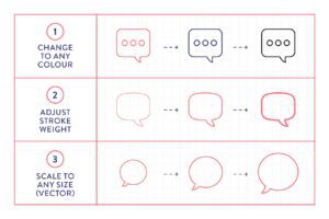 made x made icons speech bubble cover – consistent icons for communication, correspondence, talking, language, speech, dialogue - features